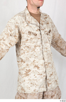  Photos Army Man in Camouflage uniform 13 21th century Army Desert uniform jacket upper body 0010.jpg